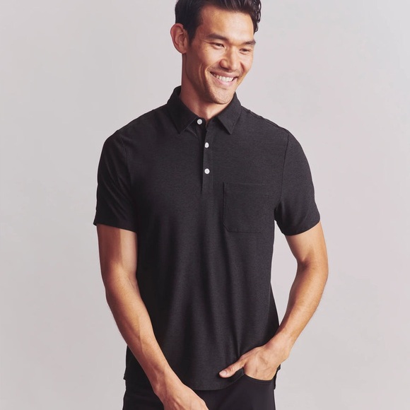 Rhone Other - Rhone WFH Polo Shirt Performance Knit Short Sleeve Polo Heather Black XL